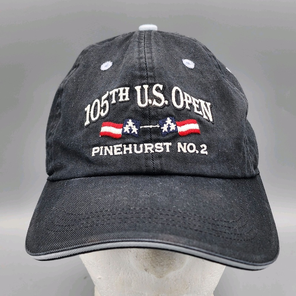 105th US Open Pinehurst #2 Golf Cap Hat Navy Blue Flag USA 2005 Logo Rare